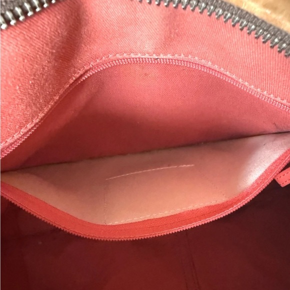 Coach SoHo Hobo Twill Leather 
Cream Brown Zip Top Bag Adjustable Strap - Picture 8 of 10